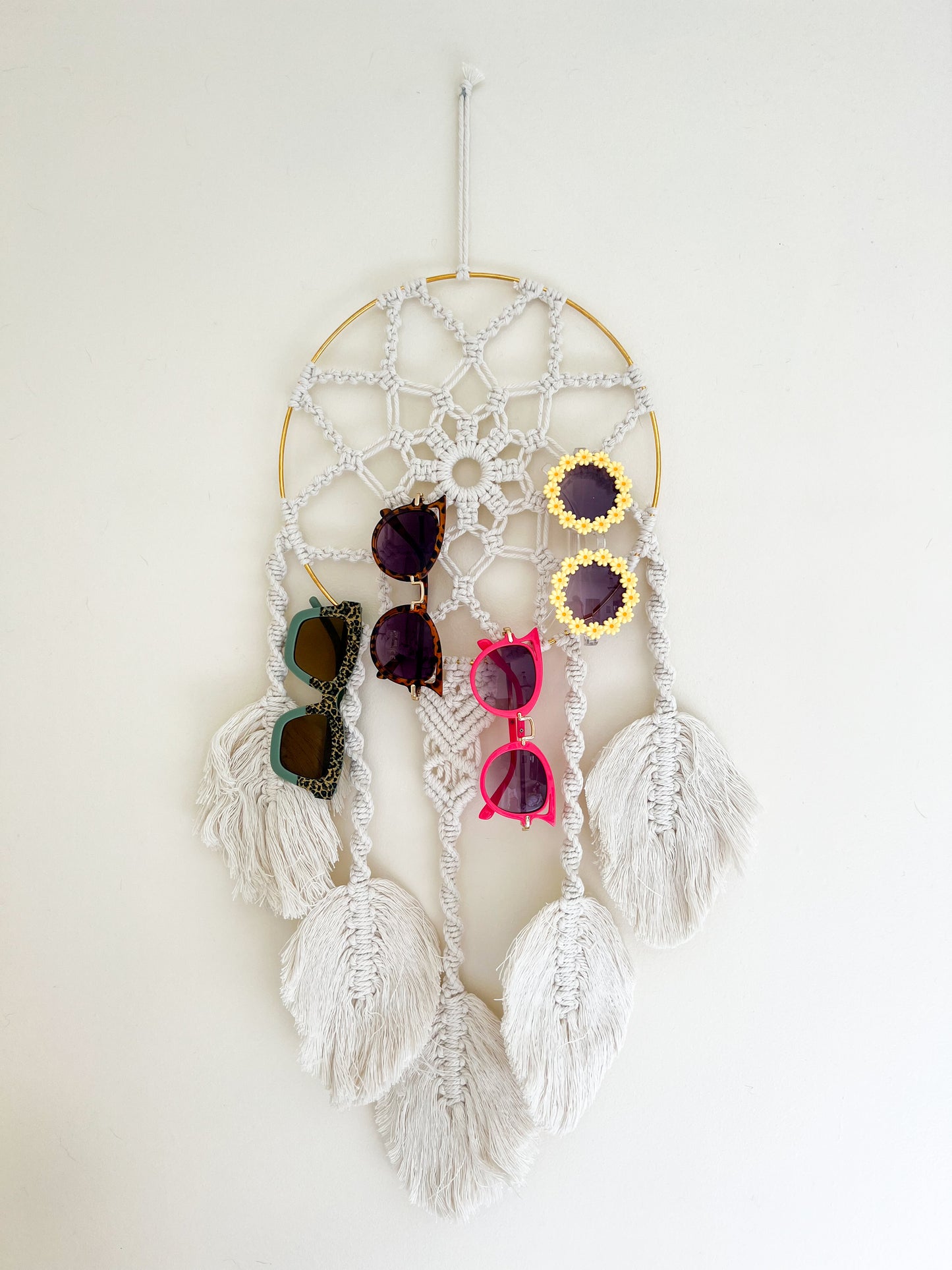 Flower Macrame Sunglass Display Holder